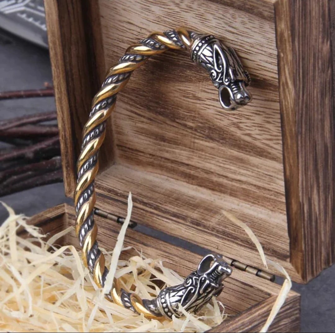 Bracelete Vikings original da serie Vikings em aço inoxidável 316L não