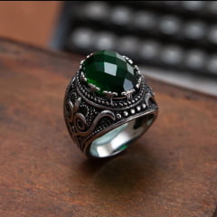 Lindo anel estilo turco classe e elegância em aço inoxidável alta qualidade joia pra vida toda .L 