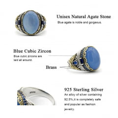 Anel em prata esterlina 925 com pedra natural zircão, peça de fino acabamento e estrema beleza.