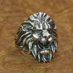Anel masculino Leão uma joia unica feita a mão na mais pura prata esterlina 925 perfeito uma joia para quem procura algo de personalidade uma joia realmente especial  marcante o presente perfeito.