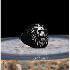 Anel turco cabeça de leão em prata 925 joia muito linda 