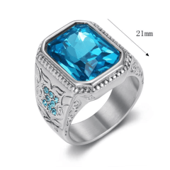 Lindo anel em titãnio  com pedra zircão