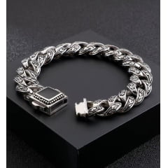 Bracelete estilo nórdico joia em aço inoxidável 316L