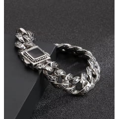 Bracelete estilo nórdico joia em aço inoxidável 316L