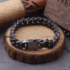 Pulseiras vikings de aço inoxidável com caixa de madeira vikings para presente