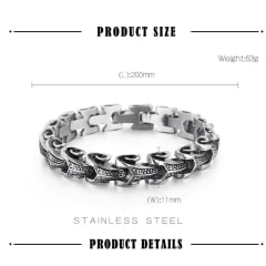 Bracelete cobra em aço inoxidável 316L alta qualidade joai pra vida toda . 