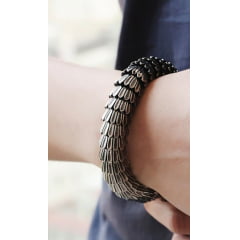 Luxuoso bracelete de dragão em aço titânio joia pra uma vida toda 