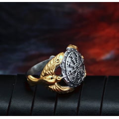 anel masculino vikings em aço inoxidável 316L joia pra vida toda 