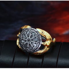 anel masculino vikings em aço inoxidável 316L joia pra vida toda 