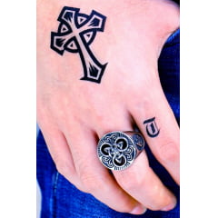Anel runa Viking em aço inoxidável não enferruja nunca perde o brilho joia pra vida toda 