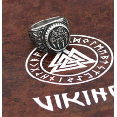 Anel viking joia nórdica em aço inoxidável 316L nunca perde o brilho .