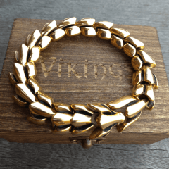 Bracelete Vikings dragão em aço inoxidável 316L alta qualidade joia pra vida toda 