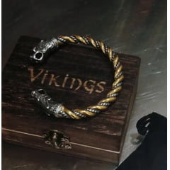 Bracelete Vikings original da serie Vikings em aço inoxidável 316L  não enferruja e nunca perde o brilho joia pra vida toda 