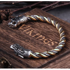 Bracelete Vikings original da serie Vikings em aço inoxidável 316L  não enferruja e nunca perde o brilho joia pra vida toda 
