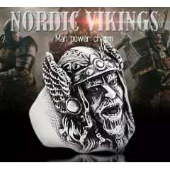 Anel masculino/joias Nórdicas/vikings em aço inoxidável 319L alta qualidade