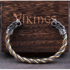 Pulseira  original da serie Vikings em aço inoxidável dourada e prata  não enferruja nunca perde o brilho e nem a cor,