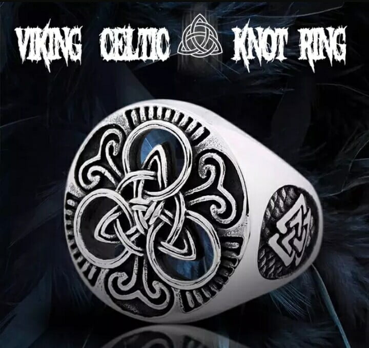 Anel runa Viking em aço inoxidável não enferruja nunca perde o brilho joia pra vida toda 