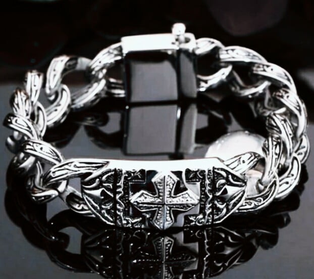 Pulseira Vikings jóias em  Aço Inoxidável 316L estilo Nórdico 