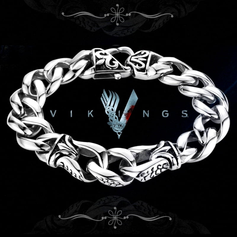 Pulseira estilo Nórdico jóias em Aço Inoxidável 316l Vikings 